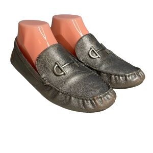 Cole Haan Women's Tully Driver shoes in silver comfort leather. Women size 8.5 B
